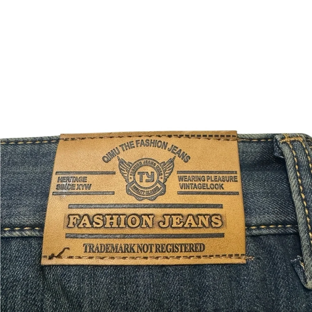 Men’s Distressed Patchwork Jeans Size 36 | Ripped Denim | Streetwear